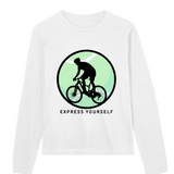 Cycle into Freedom - Women's Long Sleeve Tee - White women - Long Sleeve T-shirts