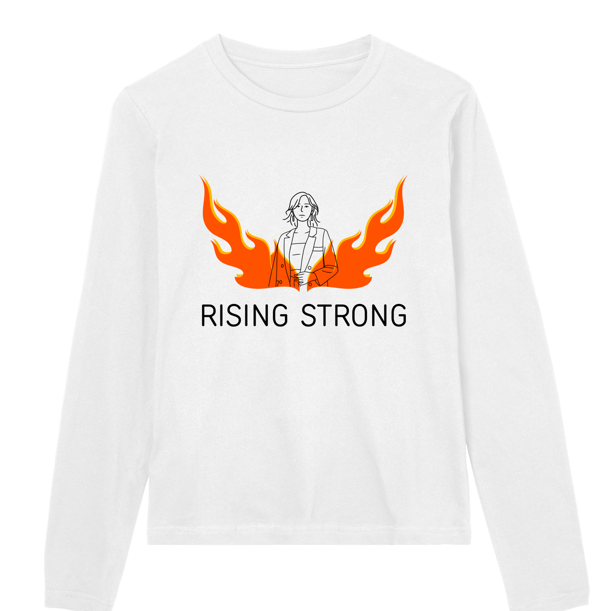 Embrace the Flames - Rise Strong Long Sleeve - White women - Long Sleeve T-shirts