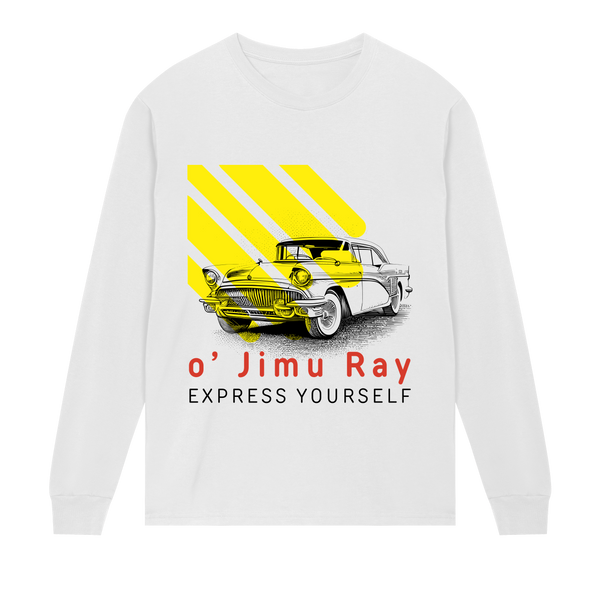 Retro Ride - Vintage Vibes Tee - White men - Long Sleeve T-shirts