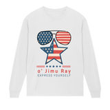 Patriotic Star - Cool Style o' Jimu Ray 4th July Special - White men - Long Sleeve T-shirts