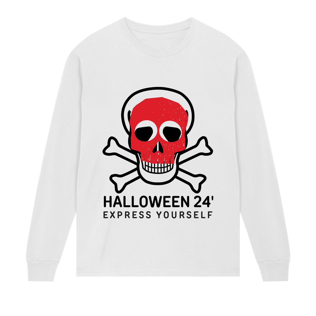 Edgy Skull - Stylish Design - White men - Long Sleeve T-shirts