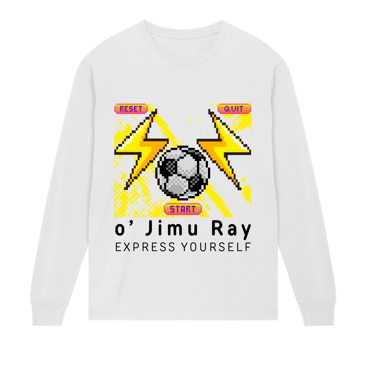 Pixel Perfect Soccer Flash - White men - Long Sleeve T-shirts