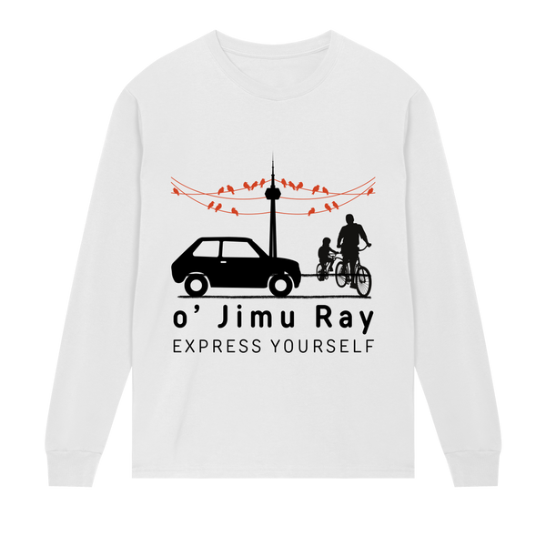 Evening Ride Silhouette Tee - White men - Long Sleeve T-shirts