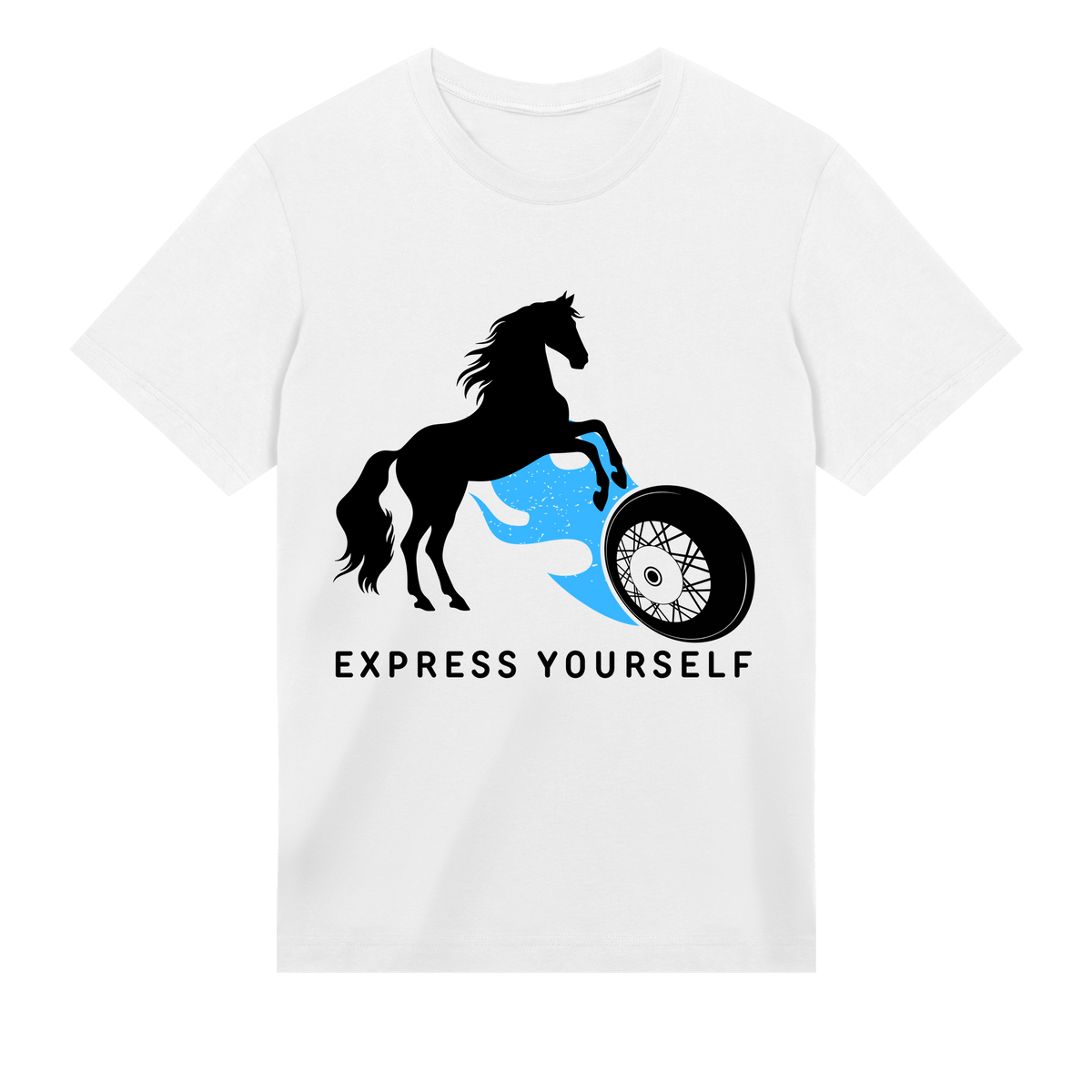 Expressive Motion - Flame Rider Tee - White men - T-shirts