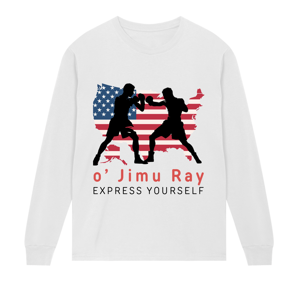 American Boxer Shirt - o' Jimu Ray 4th July Special - White men - Long Sleeve T-shirts