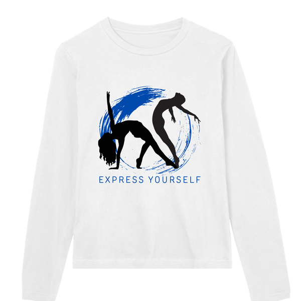 Dance of Expression Long Sleeve Tee - White women - Long Sleeve T-shirts