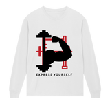 Flex Your Strength - Bold Full Sleeve - White men - Long Sleeve T-shirts