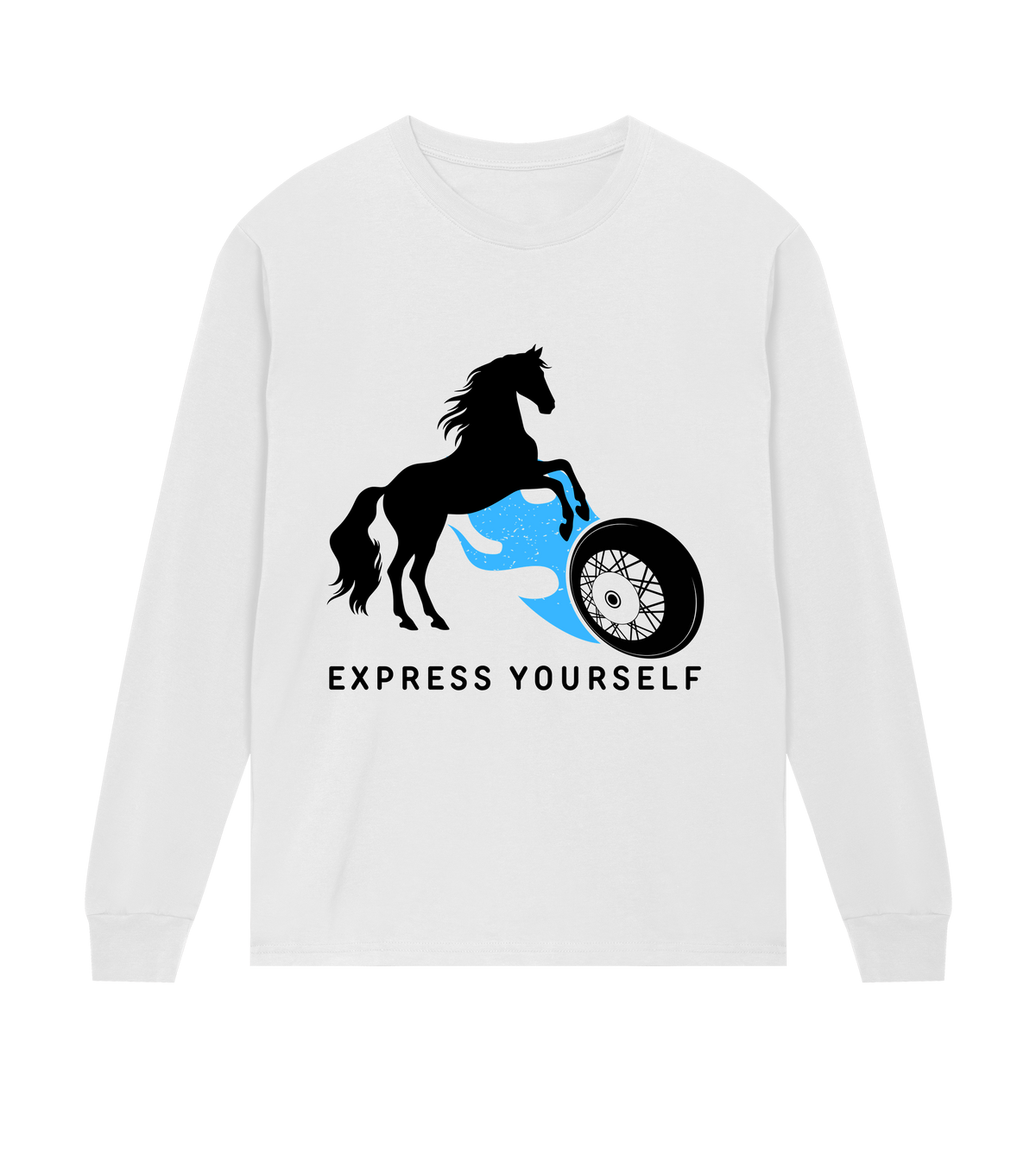 Ride the Wave - Bold Blue Blaze - White men - Long Sleeve T-shirts