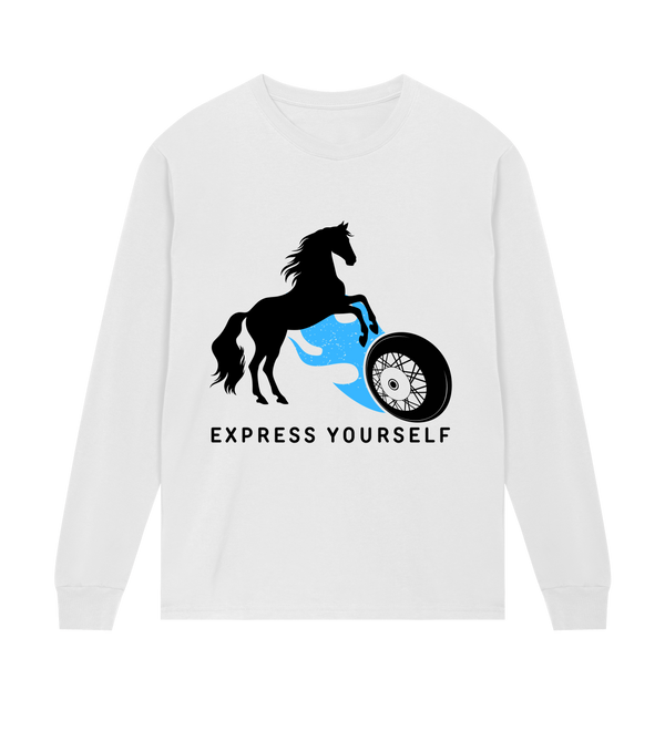 Ride the Wave - Bold Blue Blaze - White men - Long Sleeve T-shirts