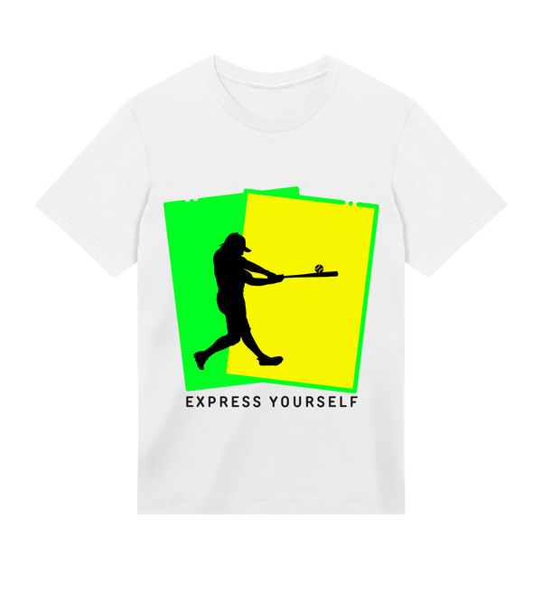 Bold Baseball Silhouette - Men's Regular T-Shirt - White men - T-shirts