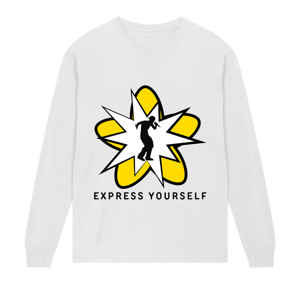 Hip-Hop Starburst Long Sleeve - White men - Long Sleeve T-shirts