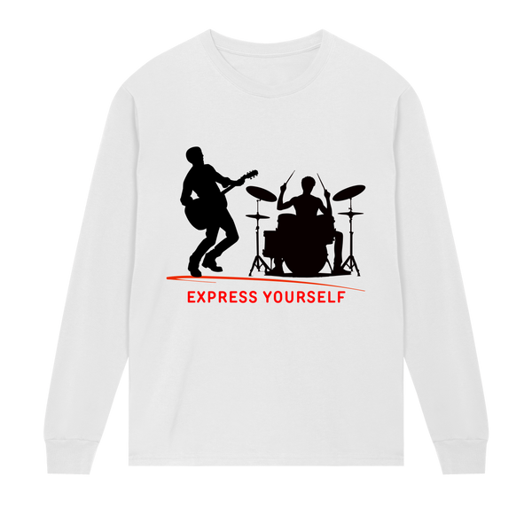 Rhythm of Style - Drummer Tee - White men - Long Sleeve T-shirts