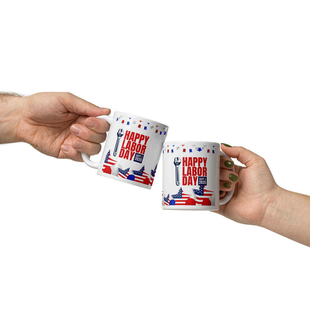 Celebrate Workers – Labour Day 2025 White Glossy Mug - Default Title - Mugs