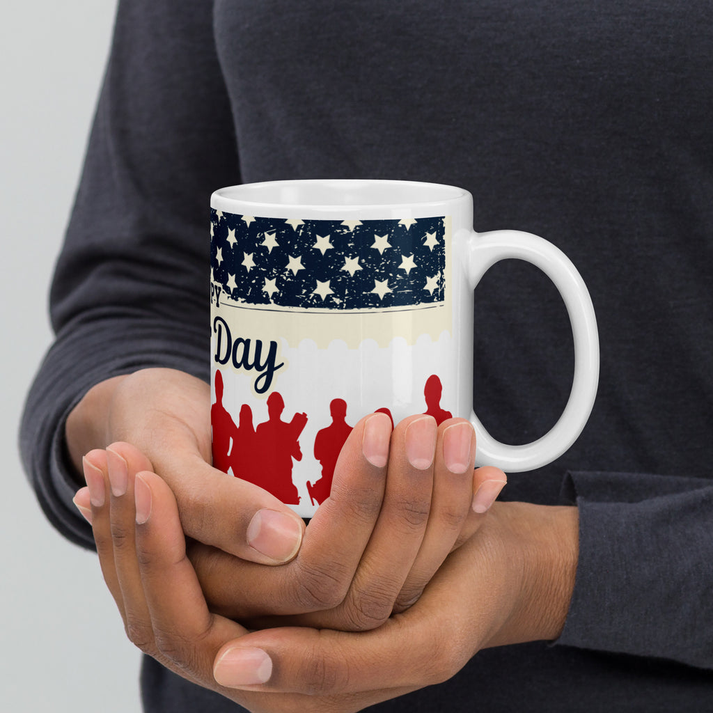 Vintage White Glossy Mug – Celebrate Labour Day with Pride - Default Title - Mugs