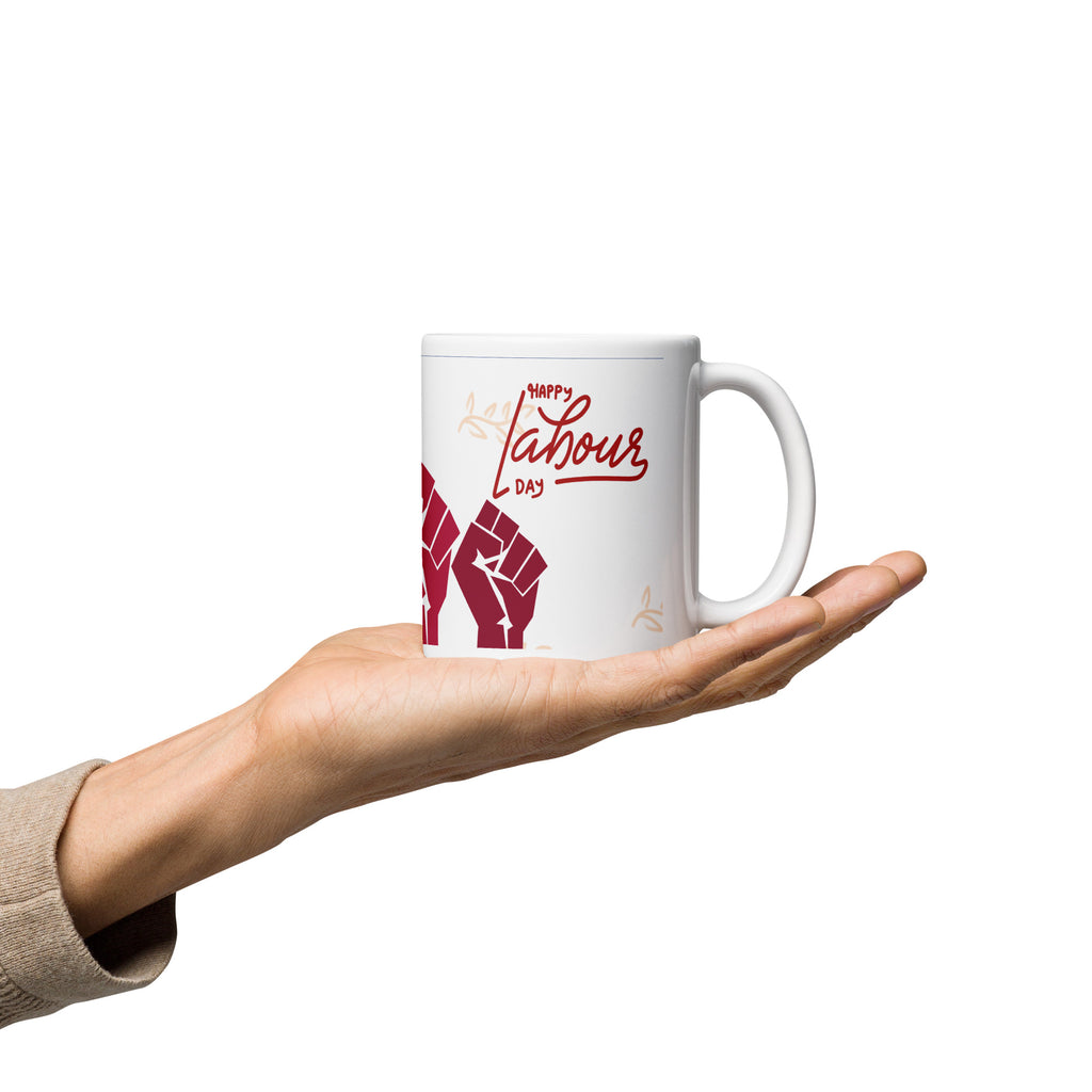 Celebrate Workers’ Power – Labour Day White Glossy Mug - Default Title - Mugs