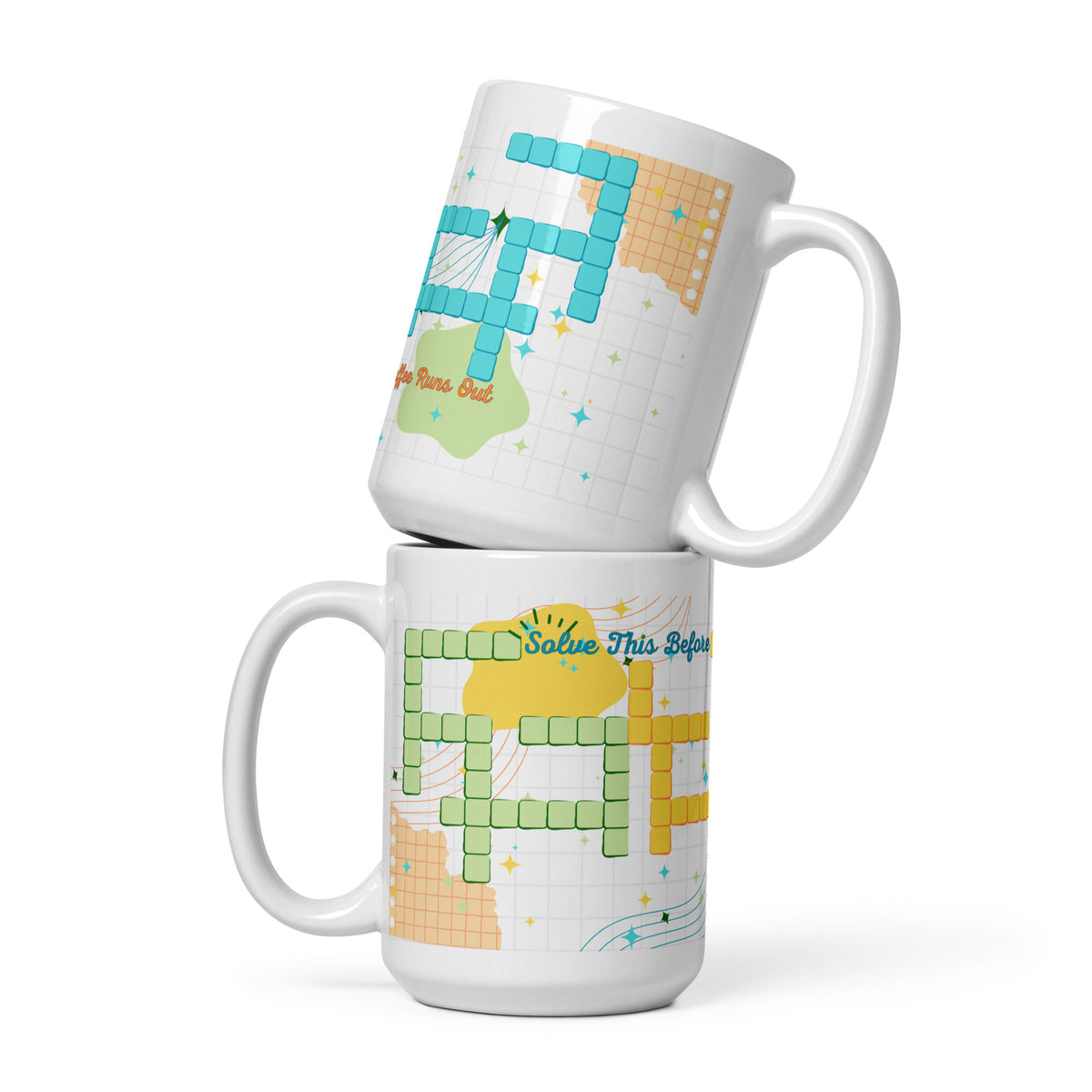 Whimsical Puzzle Mug - Your Morning Kickstart - 15 oz - Mugs