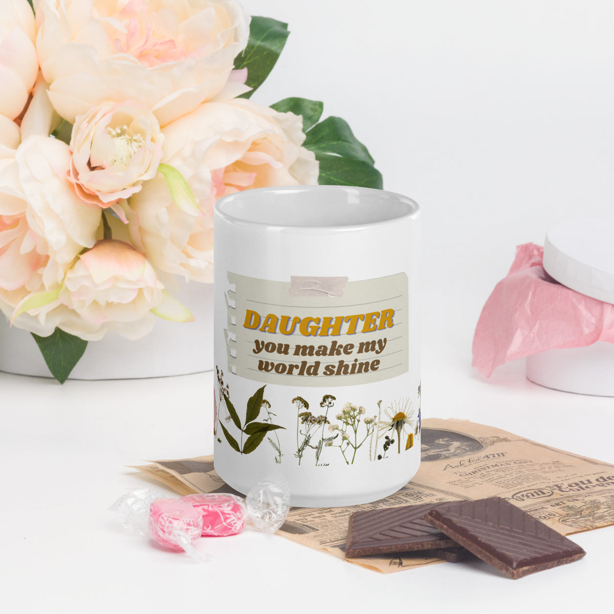 "Daughter, You Make My World Shine" – A Heartfelt Mug - - Mugs