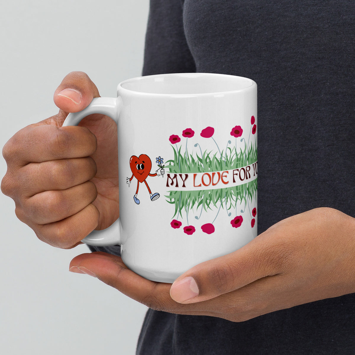 My Love for You Grows Daily - Romantic Gift Mug for Her - - Mugs