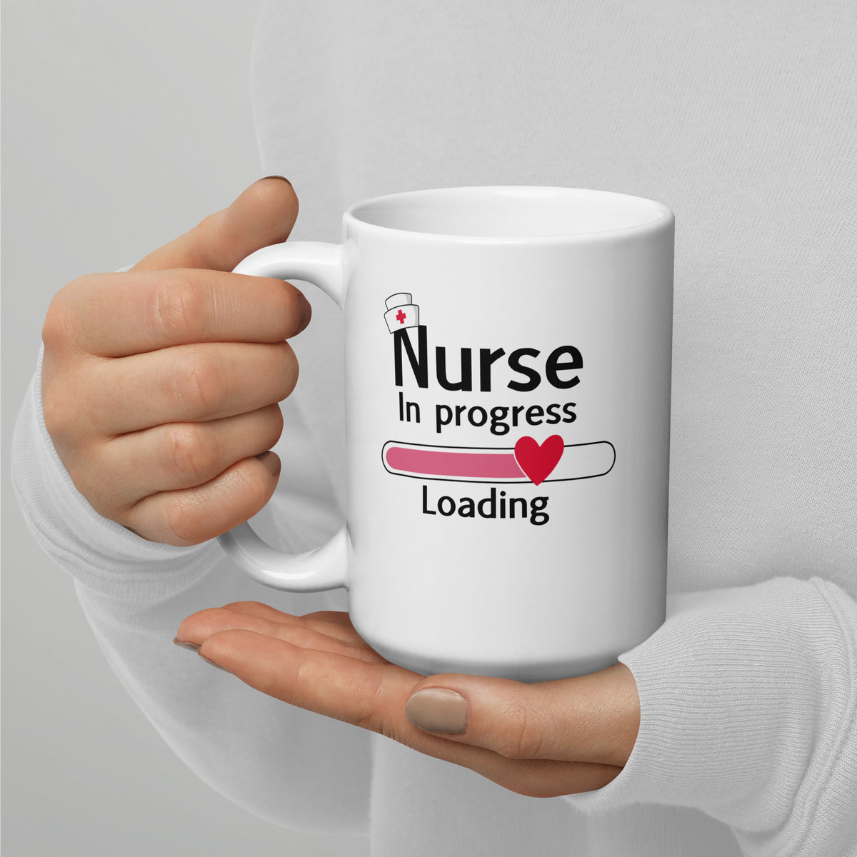 Nurses A Work of Heart – White Glossy Mug - Default Title - Mugs