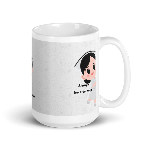 Caring with a Smile – A Cute & Cheerful Nurse Mug - Default Title - Mugs