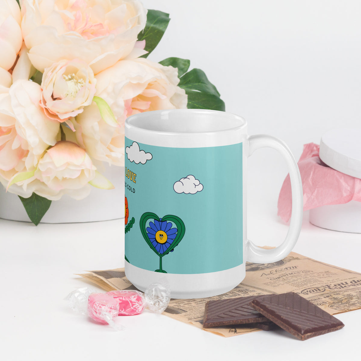 Flowers of Devotion - White Glossy Mug - Default Title - Mugs