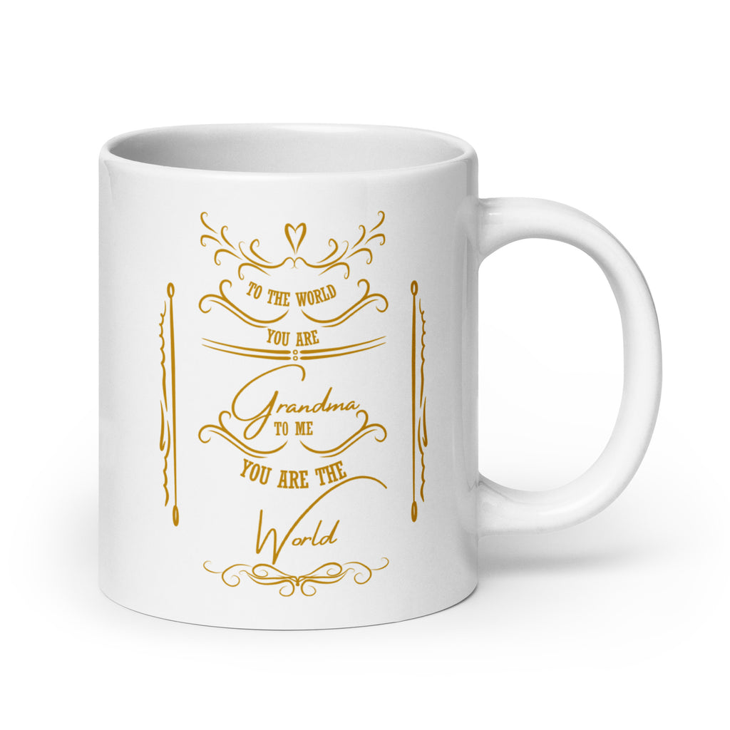 Golden Grandma Tribute - Heartfelt Calligraphy Mug - 20 oz - Mugs