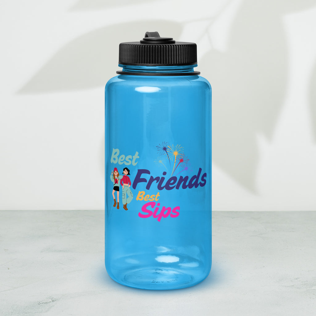 Best Sips with Best Friends – Colorful Water Bottle for Friendship - Blue - Water Bottles