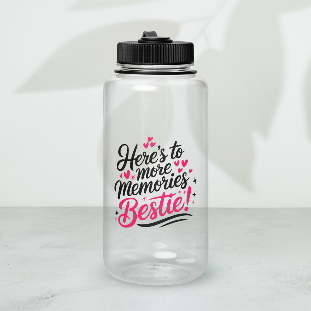 Cheers to More Memories - Water Bottle for Friends - Clear - Water Bottles