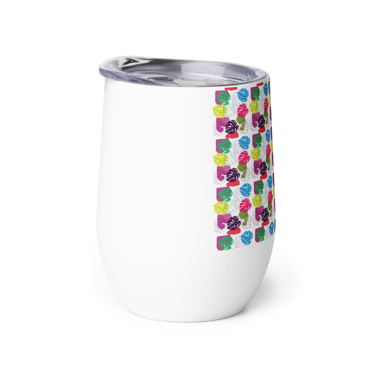 Floral Fusion - A Wine Tumbler to Toast Unforgettable Moments - - Mugs