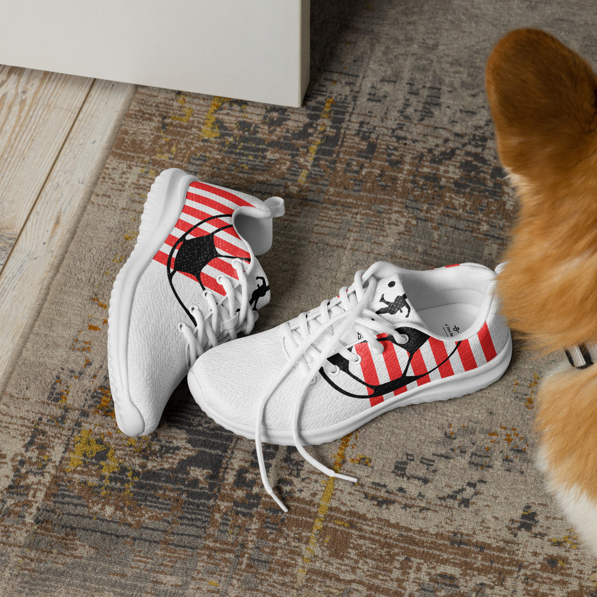 Striking Stripes - Red & Black Sneakers - - shoes