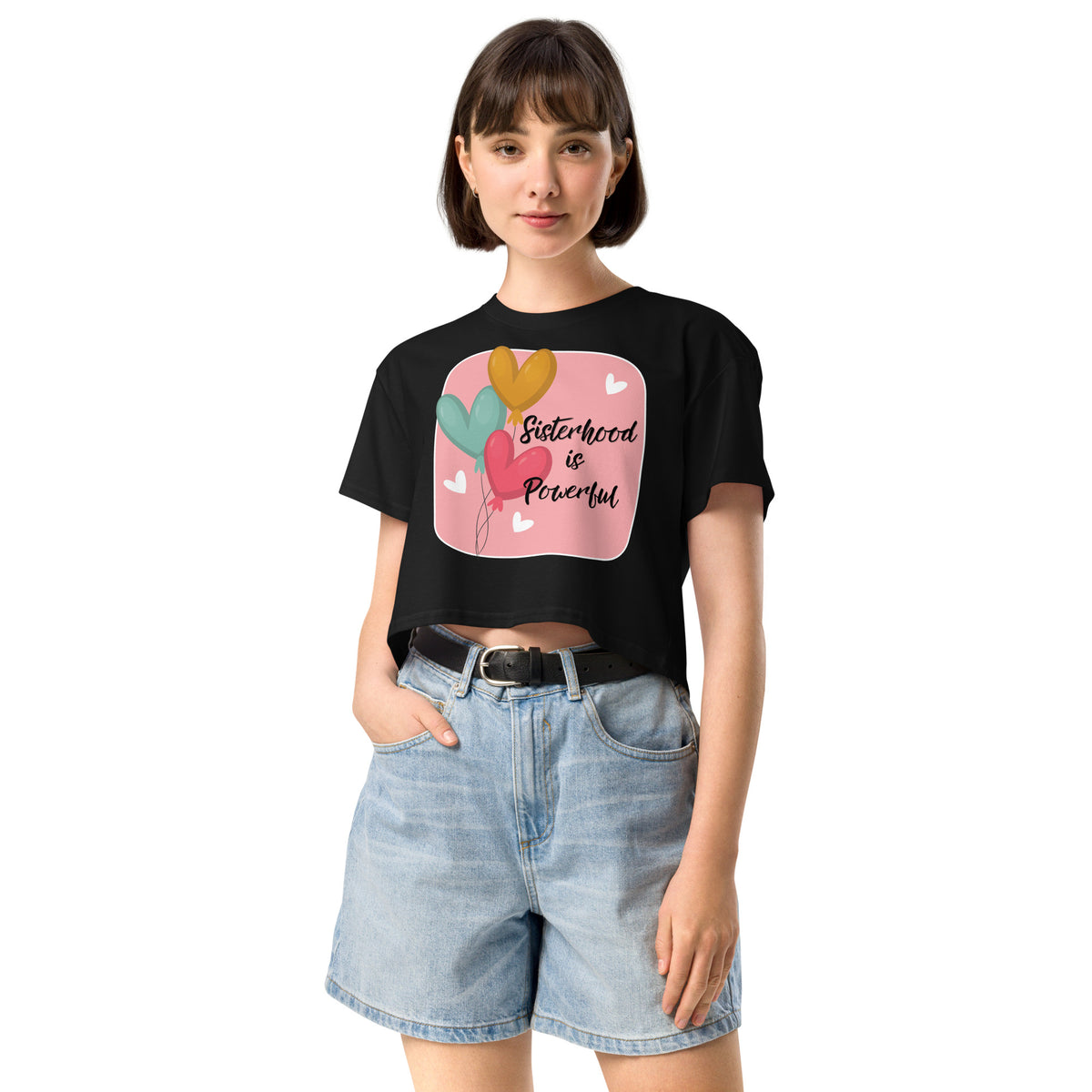 Empowering Connections - Sisterhood Speaks Crop Top - - Crop Tops