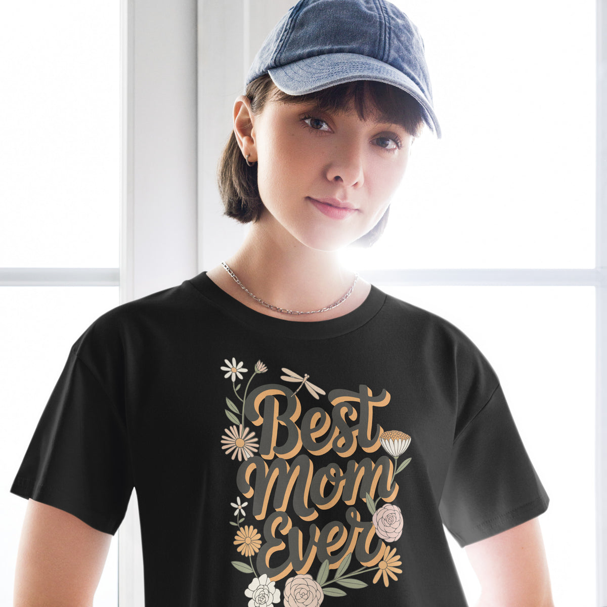 Best Mom Ever Crop Top – Perfect Gift for Mother - Black - Crop Tops