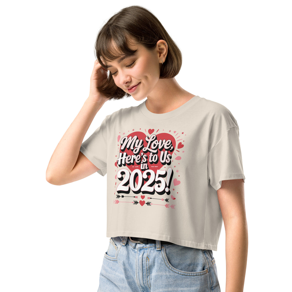 Here’s to Us - Stylish 2025 Crop Top for Her - - Women’s Crop Top