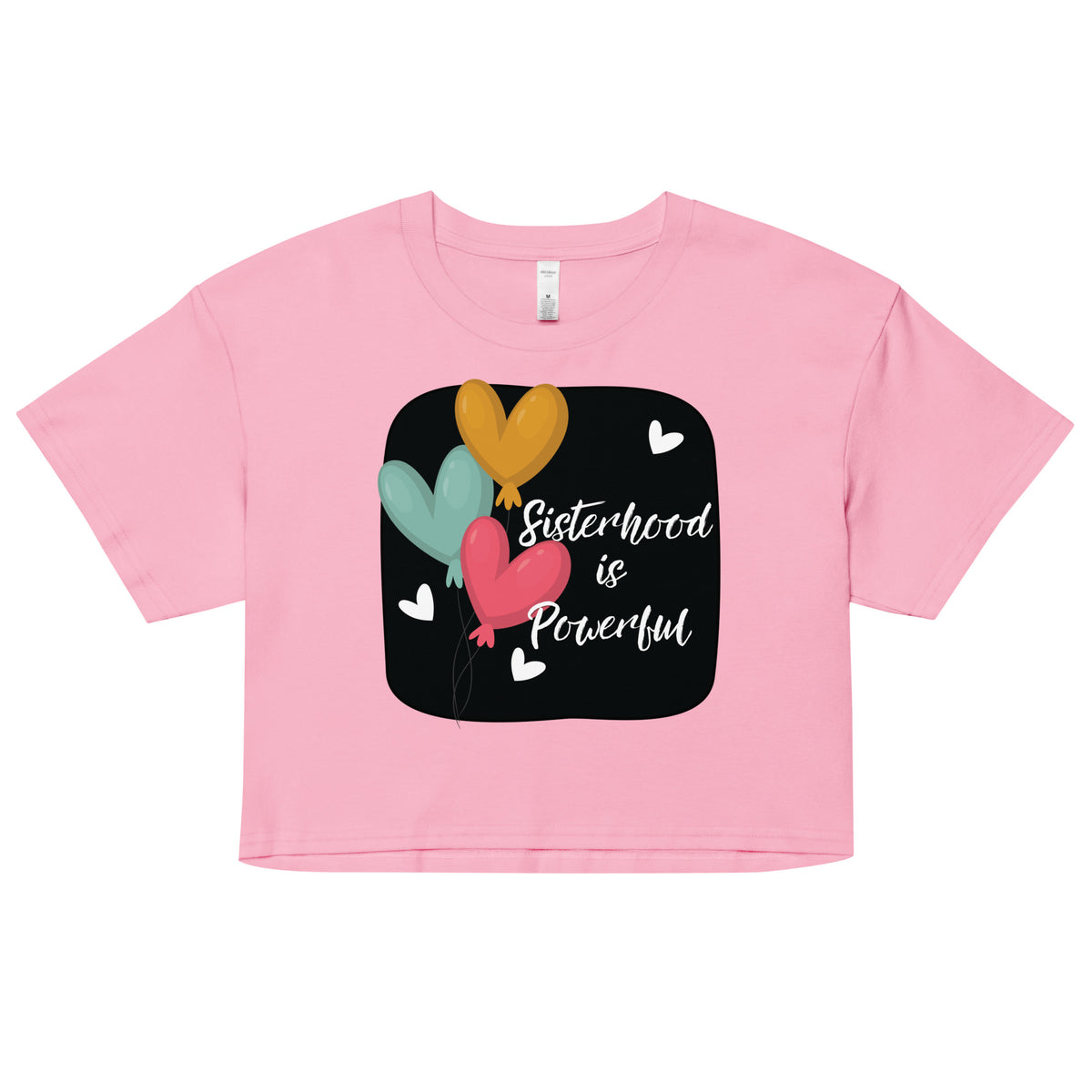 Empowering Connections - Sisterhood Speaks Crop Top - Bubblegum - Crop Tops