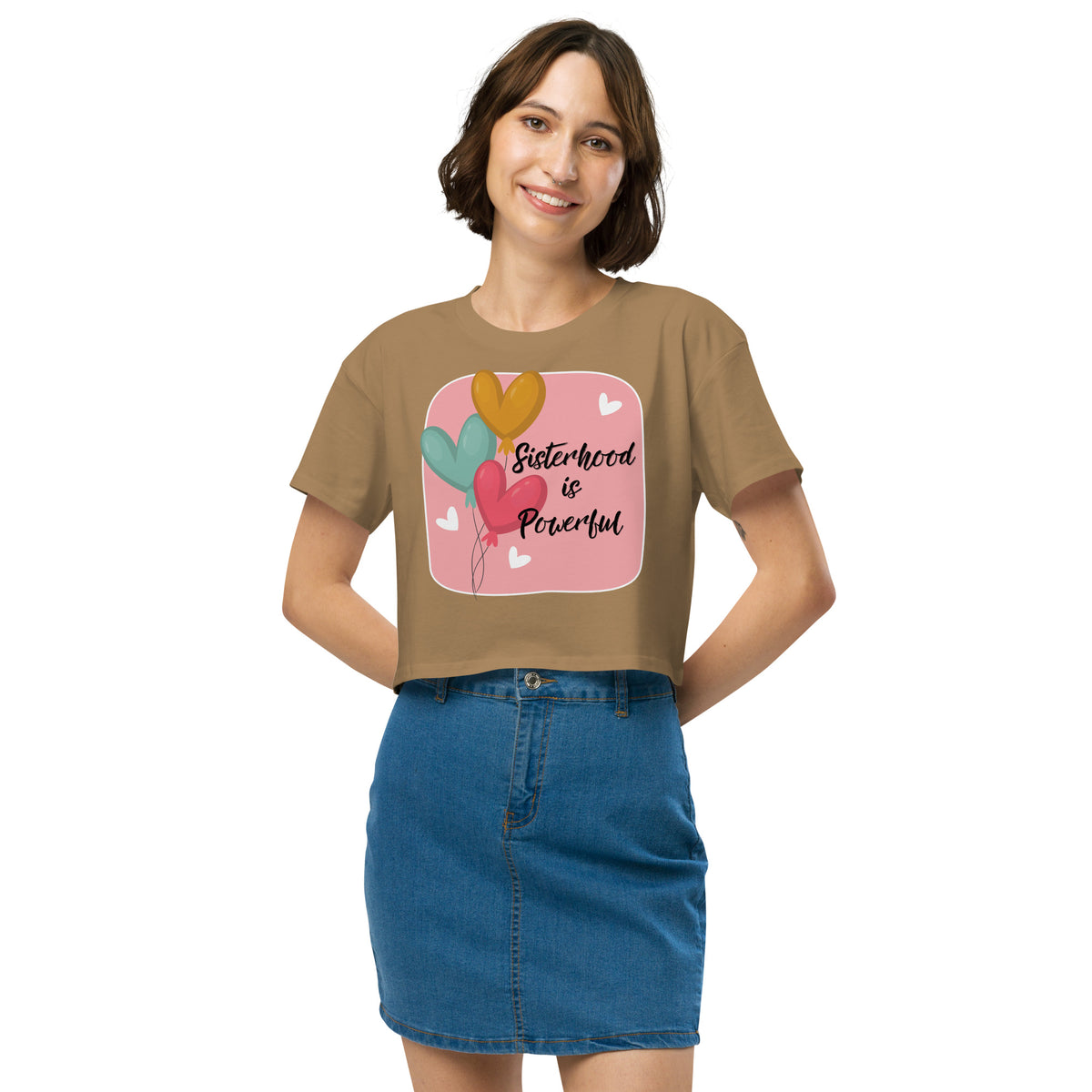 Empowering Connections - Sisterhood Speaks Crop Top - - Crop Tops