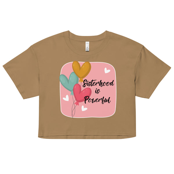 Empowering Connections - Sisterhood Speaks Crop Top - Camel - Crop Tops