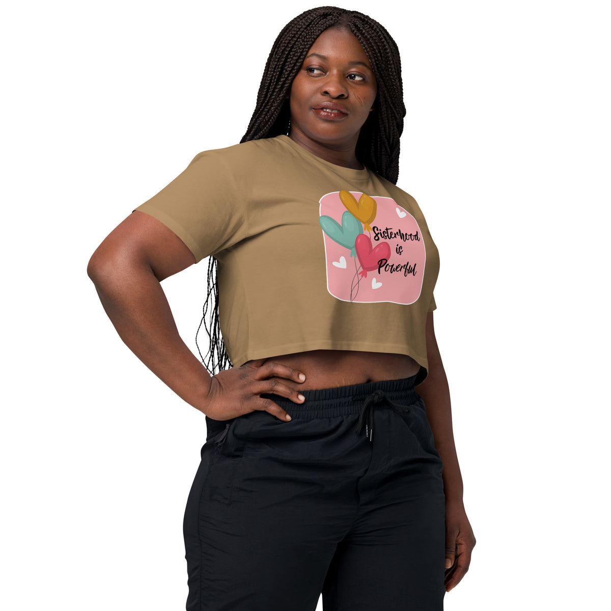 Empowering Connections - Sisterhood Speaks Crop Top - - Crop Tops