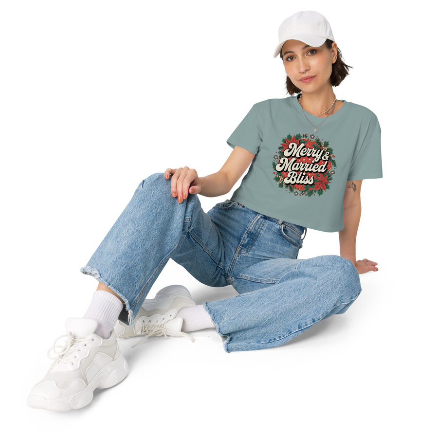 Merry & Married Bliss - Women’s Crop Top - Mineral - Crop Tops