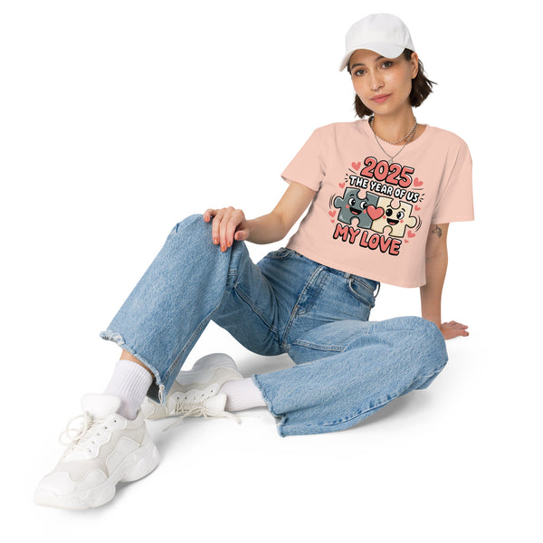 Timeless Love - Girlfriend Crop Top by AS Colour - Pale Pink - Women’s crop top