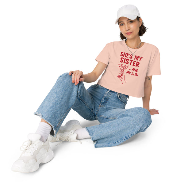 She’s My Sister – Stylish Alibi Crop Top - Pale Pink - Crop Tops