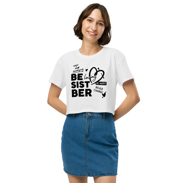 Be Happy Crop Top – Stylish Gift for Sister - - Crop Tops