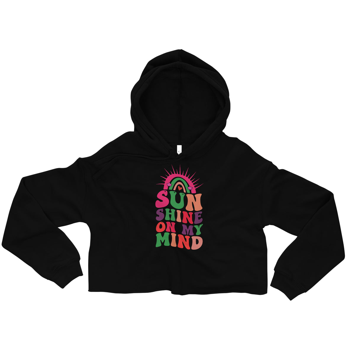 Sunshine State of Mind Crop Hoodie - -