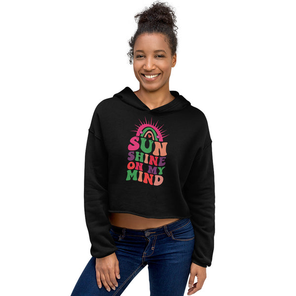 Sunshine State of Mind Crop Hoodie - -