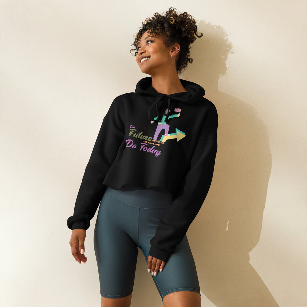 Step into the Future - Empowerment Crop Hoodie - 2XL - Hoodies