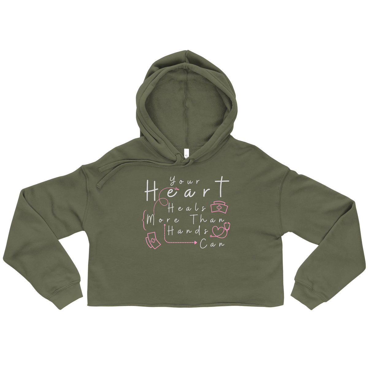 Stethoscope of Love - For the Nurses Who Care - Military Green - Hoodies