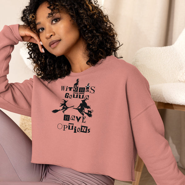 Witchy Vibes Only - Unleash Your Magic with Our Crop Sweatshirt - - Print Material