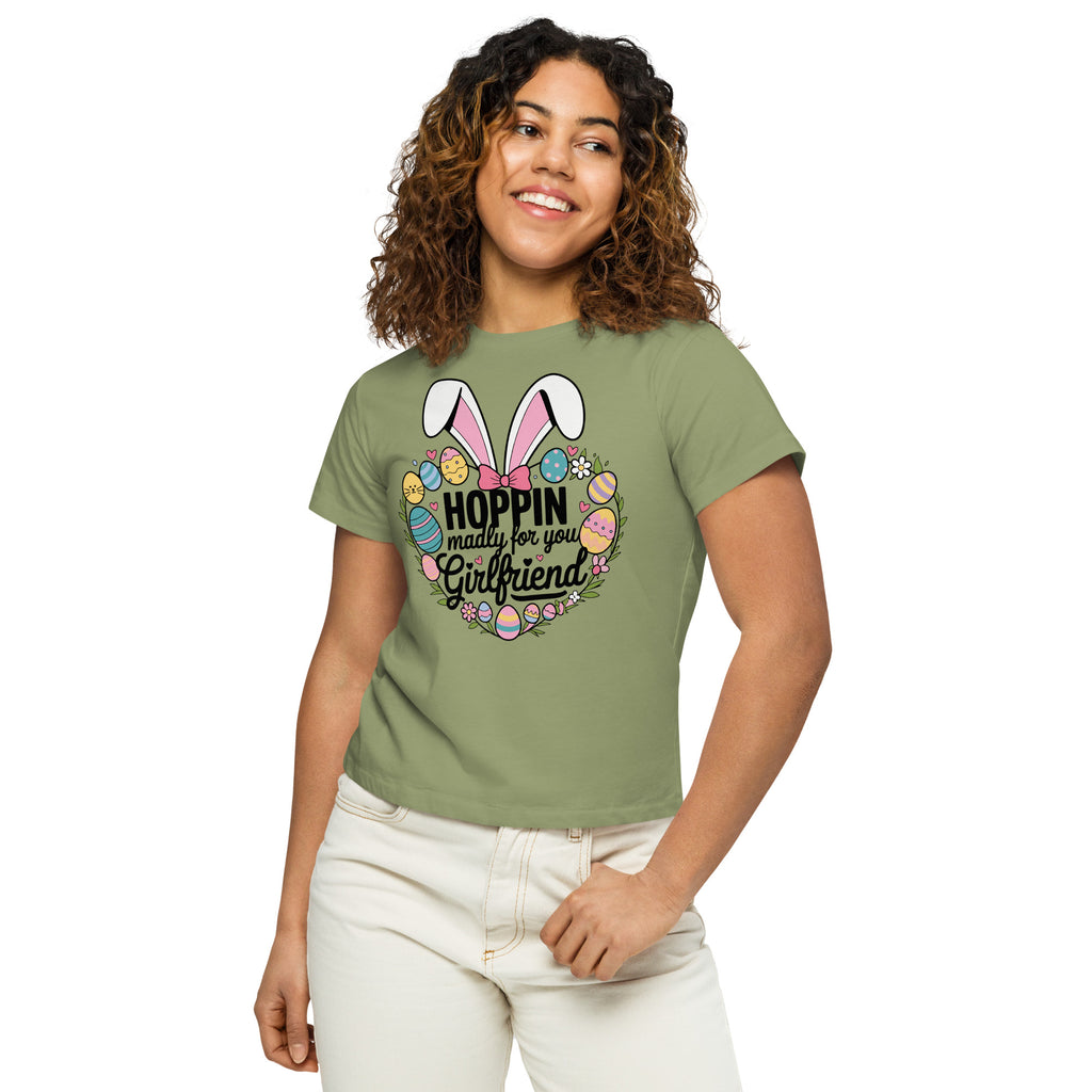 Hoppy Easter Romance – Adorable Bunny Ears T-Shirt for Her - Artichoke - T-Shirts