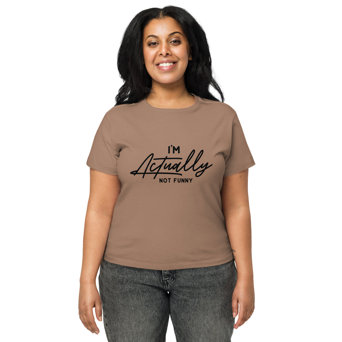 Unexpected Humor - I'M Actually NOT FUNNY Tee - - Print Material