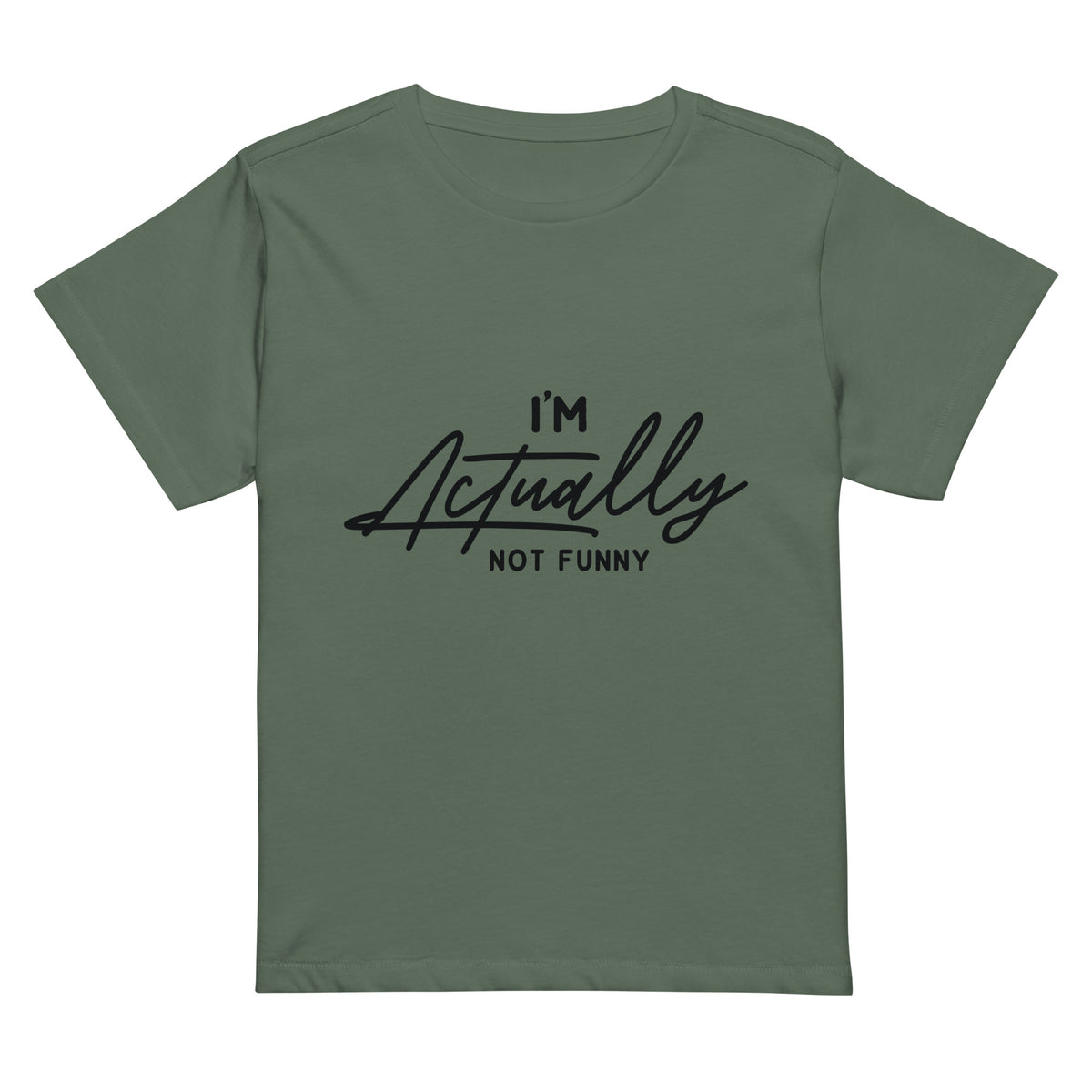 Unexpected Humor - I'M Actually NOT FUNNY Tee - - Print Material