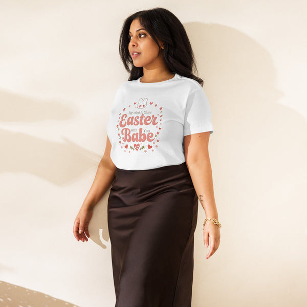 Easter Babe High-Waisted T-Shirt | Sweet Gift for Her - White - T-Shirts